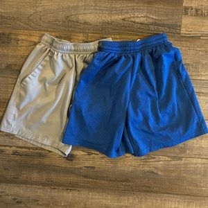Bundle of 2 Boys Athletic Shorts XS Blue and Gray